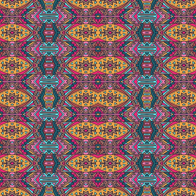 Patrón de estilo azteca nativo abstracto tribal amarillo