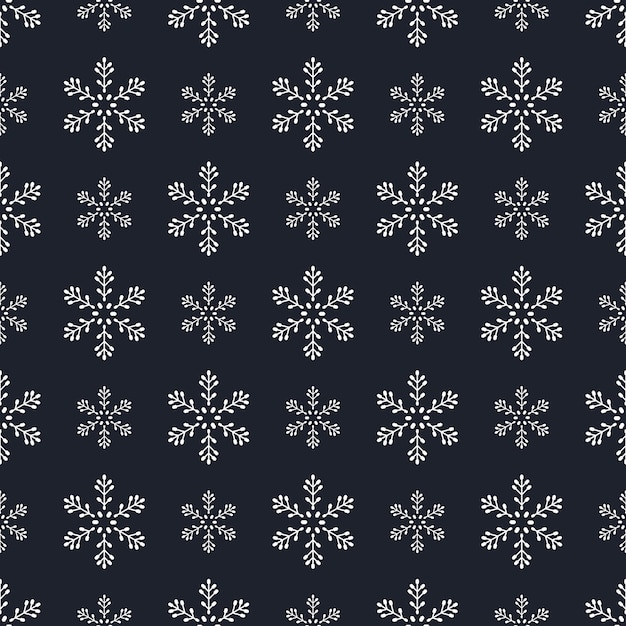 patrón de estilo de línea de copo de nieve de navidad color blanco sobre fondo rojo para tarjetas de felicitación impresión fiesta cartel banner promoción diseño web decoración Vector 10 eps