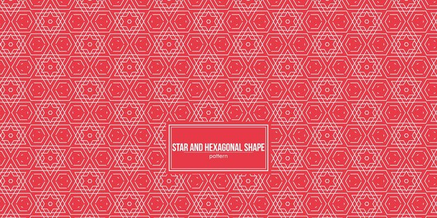 patrón de estrella y forma hexagonal
