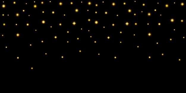 El patrón de estrellas aislado en la ilustración vectorial de fondo oscuro