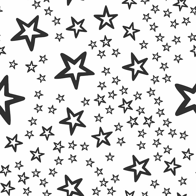 Patrón de estrellas de colores al azar, fondo abstracto. Ilustración de estilo elegante y de lujo.