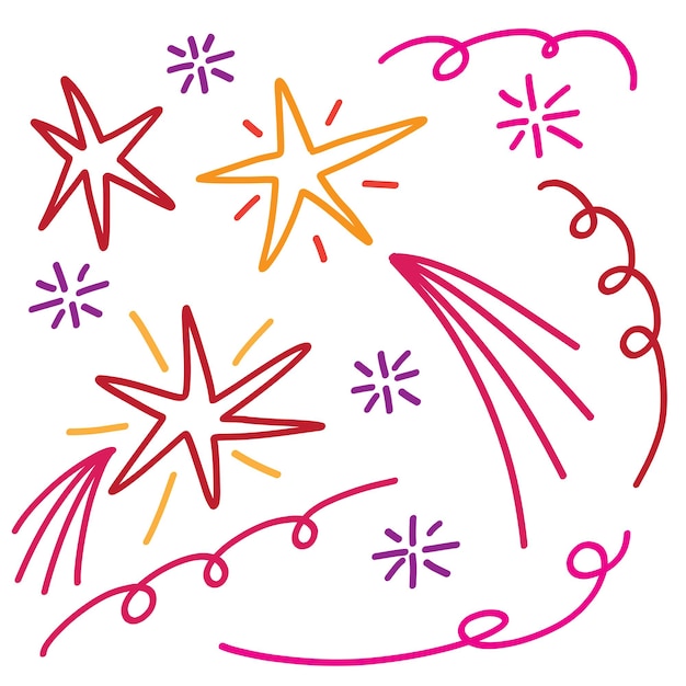 patrón de estrellas ilustrado lineal único