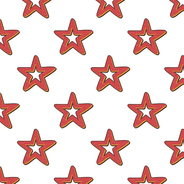 Patrón de estrellas retro, fondo geométrico abstracto en estilo años 80, 90. Ilustración simple geométrica
