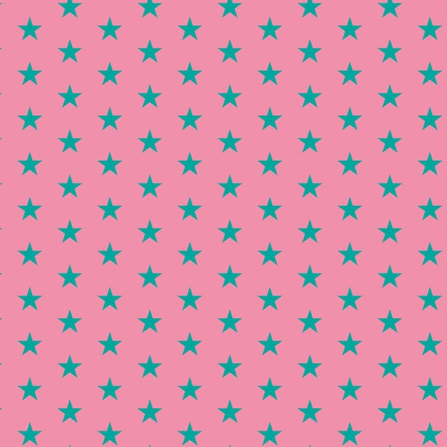 Patrón de estrellas rosadas y azules