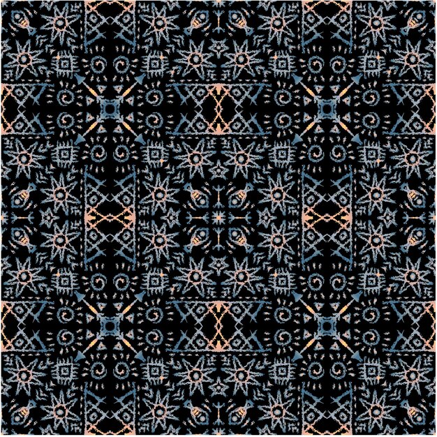 Patrón étnico africano sin fisuras patrón geométrico africano abstracto en cuadrado geométrico