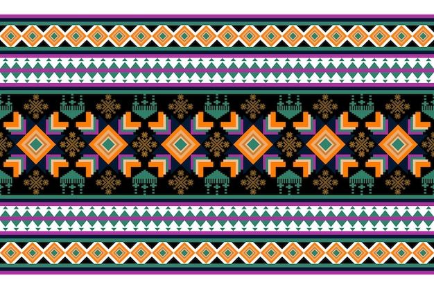 Patrón étnico sin costuras Diseño geométrico bordado azteca con bordado sin costuras diseño étnico