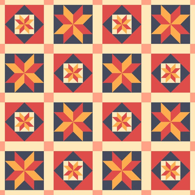 Patrón étnico sin costuras en estilo de patchwork.