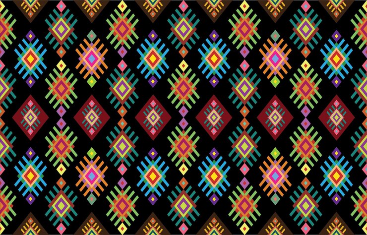 Vector patrón étnico dibujado a mano antiguo bohemio decorativo sin costuras étnico tribal borderstribal sin costura