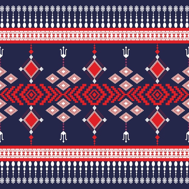 El patrón étnico geométrico abstracto del estilo tradicional de la tela estadounidense la tela africana el bordado