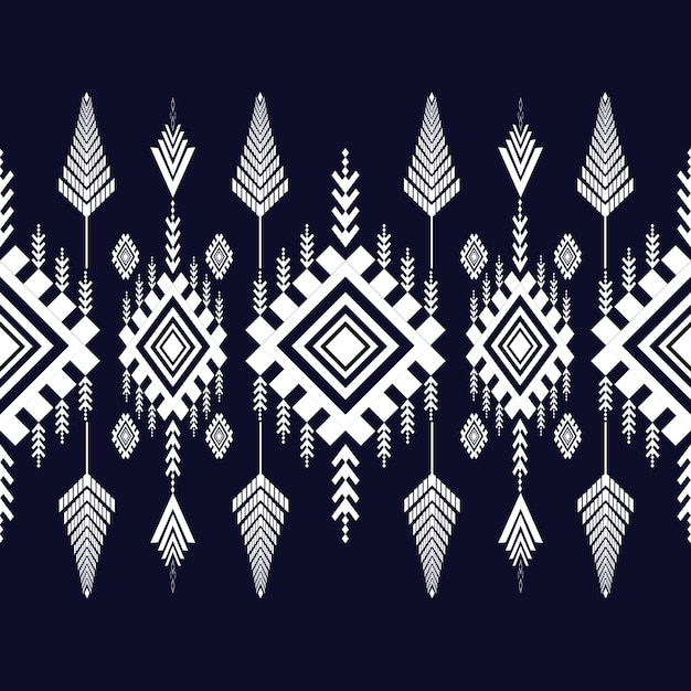 El patrón étnico geométrico abstracto del estilo tradicional de la tela estadounidense la tela africana el bordado