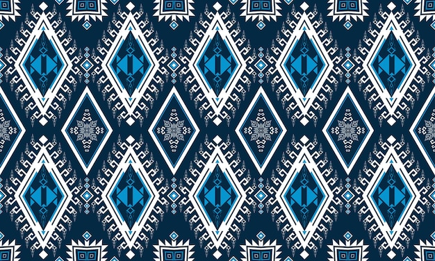 Patrón étnico geométrico.alfombra, papel pintado, ropa, envoltura, batik, tela, estilo de bordado de ilustración vectorial.
