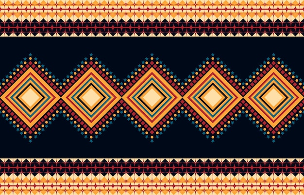 Patrón étnico geométrico sin costura patrón étnico sin costuras Diseño para tela negocio cortina fondo alfombra papel pintado ropa envoltura Batik fabricVector ilustración