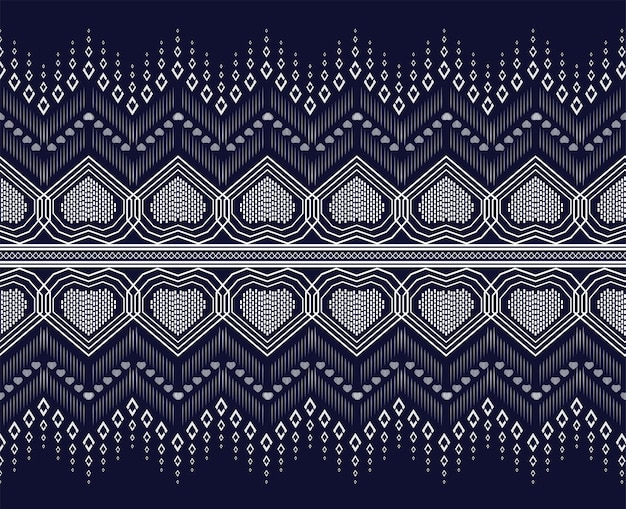 Patrón étnico geométrico oscuro Patrón de diseño tradicional utilizado para falda, alfombra, papel tapiz