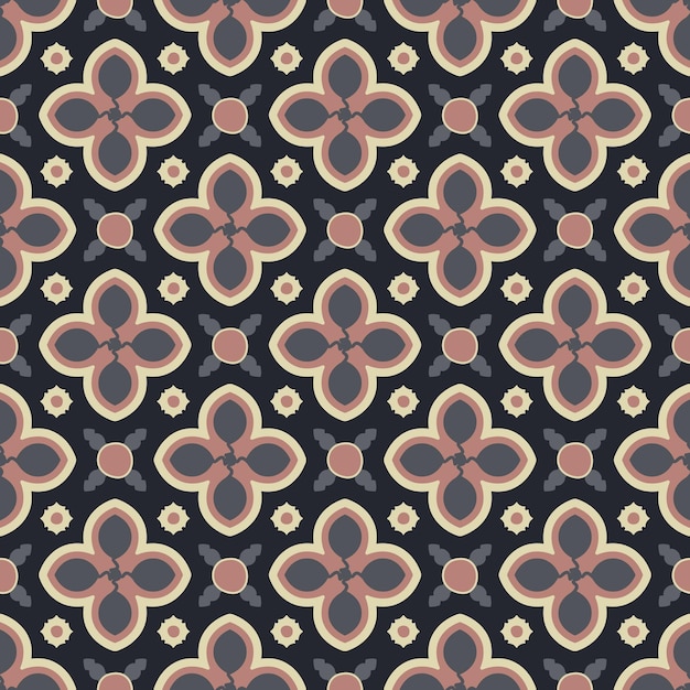 Patrón étnico indonesio batik kawung ts082