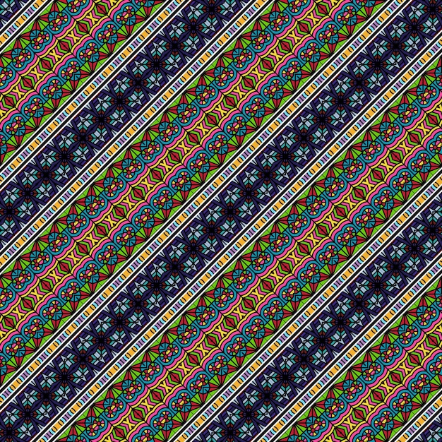 patrón étnico moderno elegante y dinámico