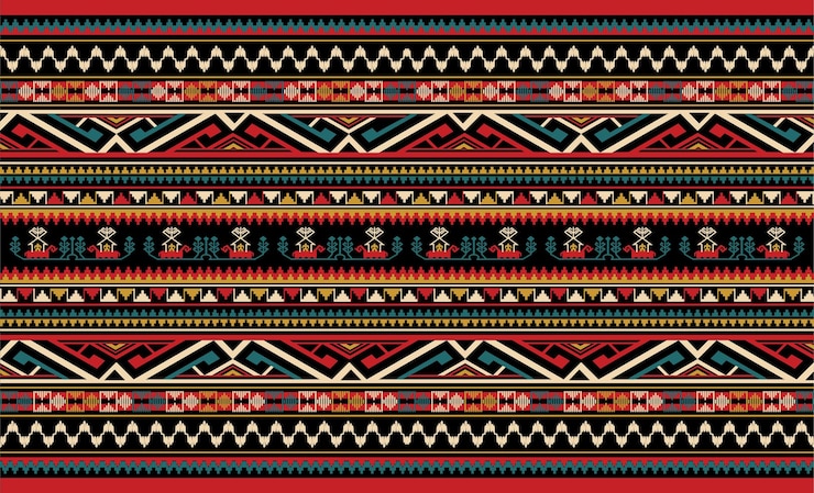 Patrón étnico tradicional nirmana batik tapis