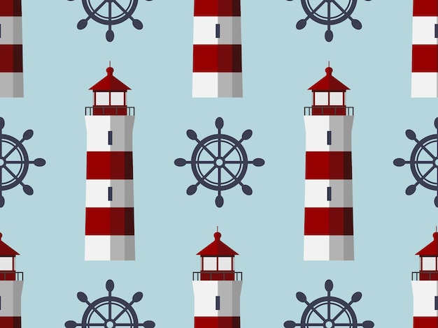 El patrón del faro y la rueda del barco