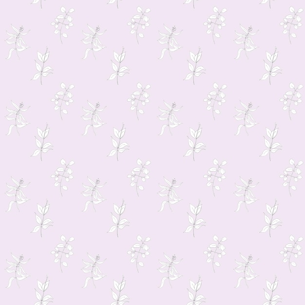 patrón sin fin de flores gráficas sobre un fondo de lavanda