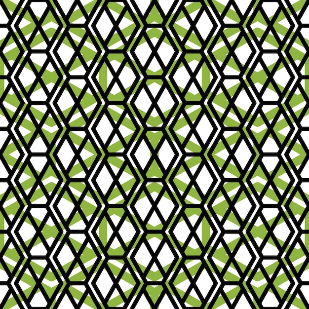 Patrón sin fin simétrico brillante con líneas negras en zigzag, textiles creativos continuos vívidos, fondo de motivos geométricos con rombos y hexágonos.