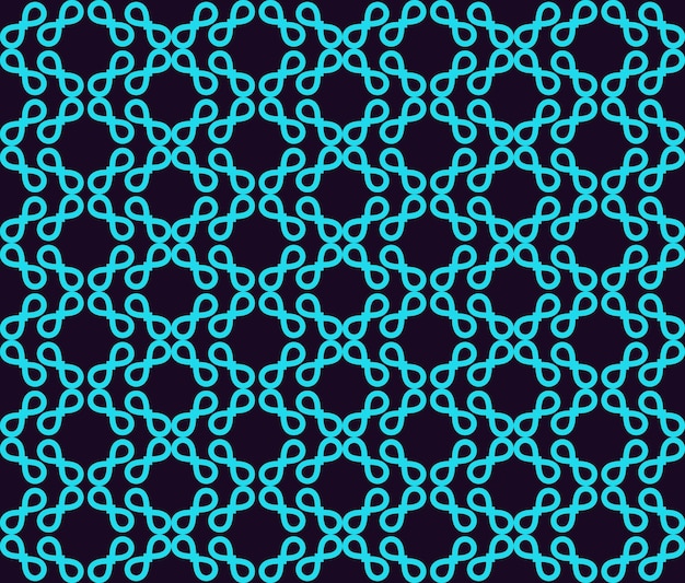 Patrón sin fisuras Adorno de líneas y rizos Fondo abstracto lineal