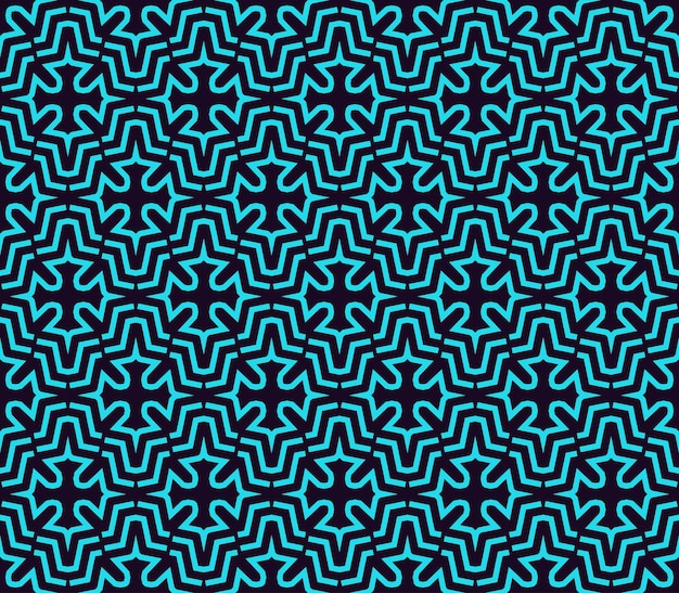 Patrón sin fisuras Adorno de líneas y rizos Fondo abstracto lineal