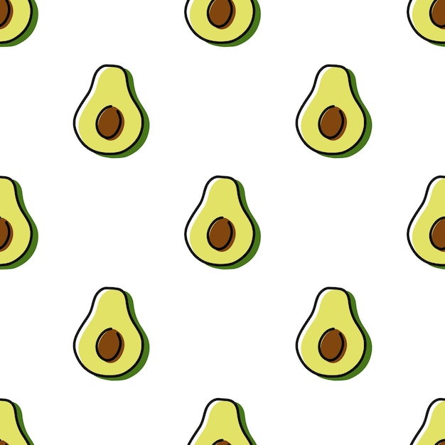 Patrón sin fisuras con aguacates verdes