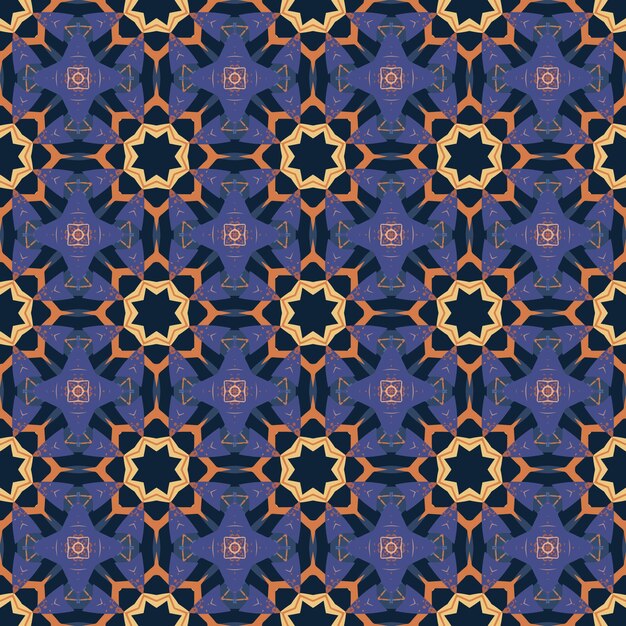 Patrón sin fisuras con arabescos ornamentales mandala abstracto.