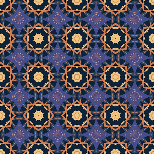 Patrón sin fisuras con arabescos ornamentales mandala abstracto.