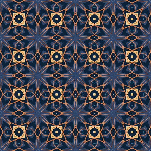 Patrón sin fisuras con arabescos ornamentales mandala abstracto.