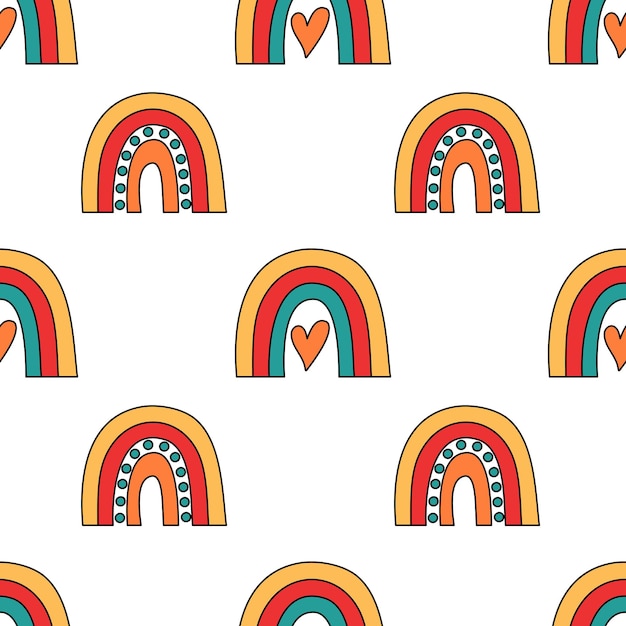 Patrón sin fisuras de arco iris escandinavo