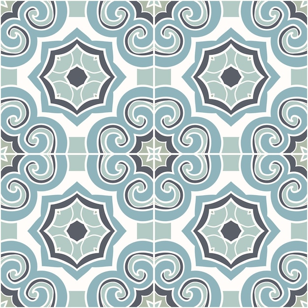 Patrón sin fisuras Azulejos Portugal mosaicos
