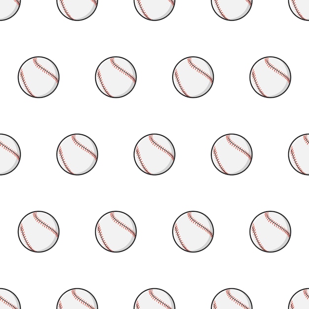 Patrón sin fisuras de béisbol. ilustración de tema de deporte de béisbol de softbol