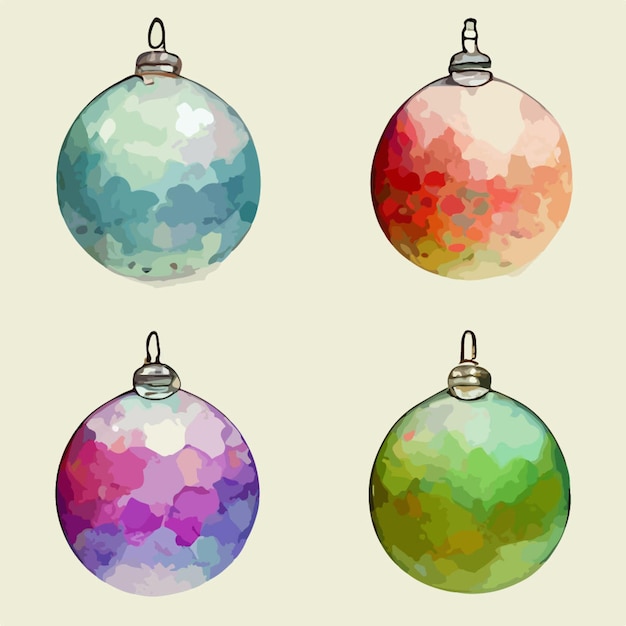 Patrón sin fisuras burbujas de navidad acuarela bolas de navidad patrón sin fin multicolor