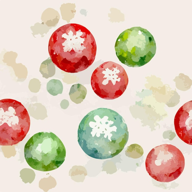 Patrón sin fisuras burbujas de navidad aquarelle bolas de navidad patrón sin fin Vacaciones de invierno