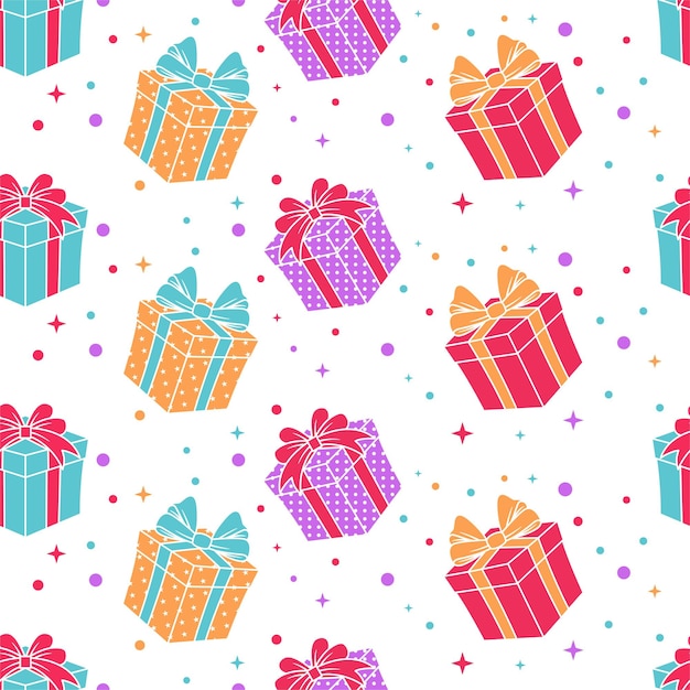 Patrón sin fisuras de cajas de regalo