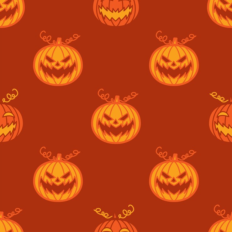 Patrón sin fisuras de calabaza de Halloween