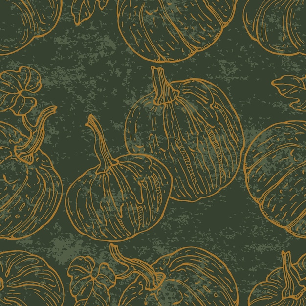 Patrón sin fisuras con calabazas Halloween