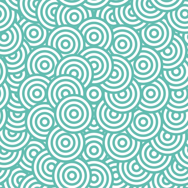Vector patrón sin fisuras de círculo abstracto azul