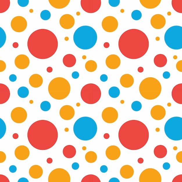 Un patrón sin fisuras de círculos coloridos en ligeramente la creación de un vector vibrante lúdico y dinámico