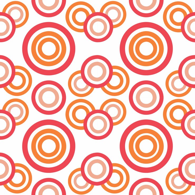 Un patrón sin fisuras de círculos coloridos en ligeramente la creación de un vector vibrante lúdico y dinámico