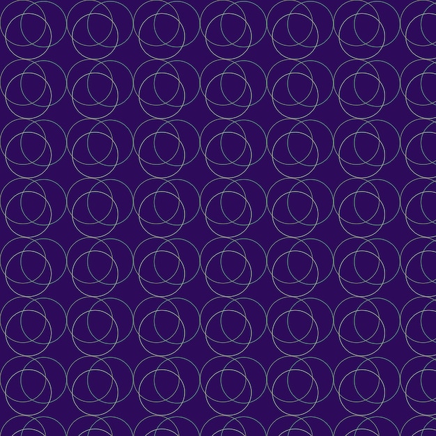 Patrón sin fisuras de círculos sobre un fondo púrpura Vector fondo geométrico