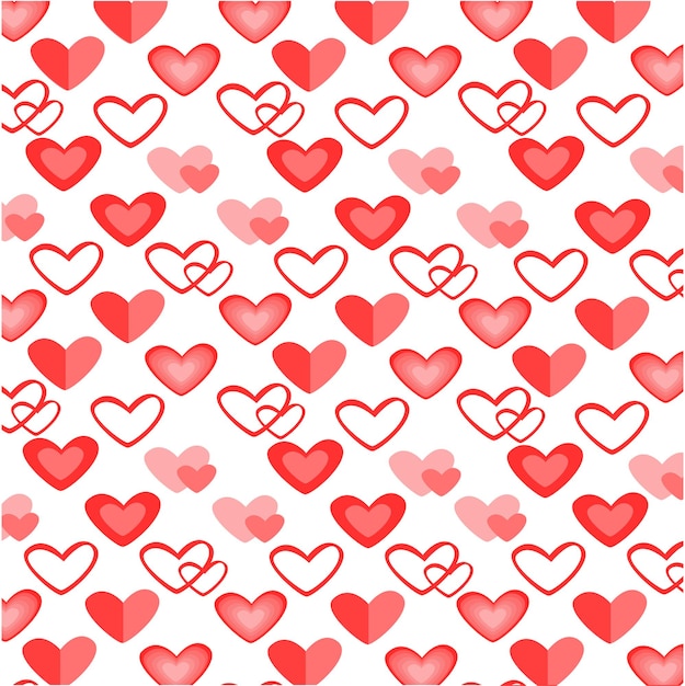 Patrón sin fisuras de corazón colorido para el día de San Valentín