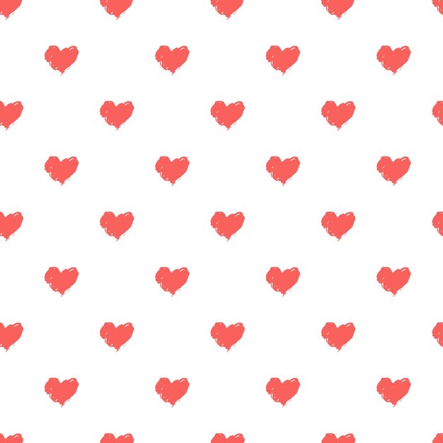 Patrón sin fisuras de corazones de color rosa. imprimir para unas vacaciones. una declaración de amor. ilustración vectorial