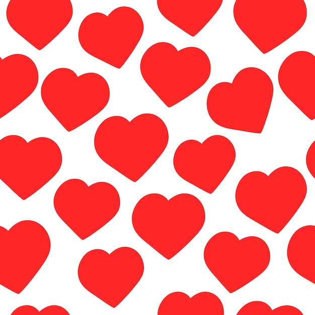 Patrón sin fisuras de corazones dibujados a mano Dibujo de línea continua de un vector de corazón blanco y negro