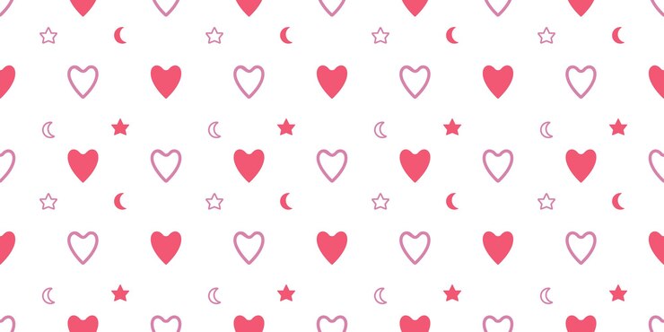 Patrón sin fisuras de corazones en el fondo blanco