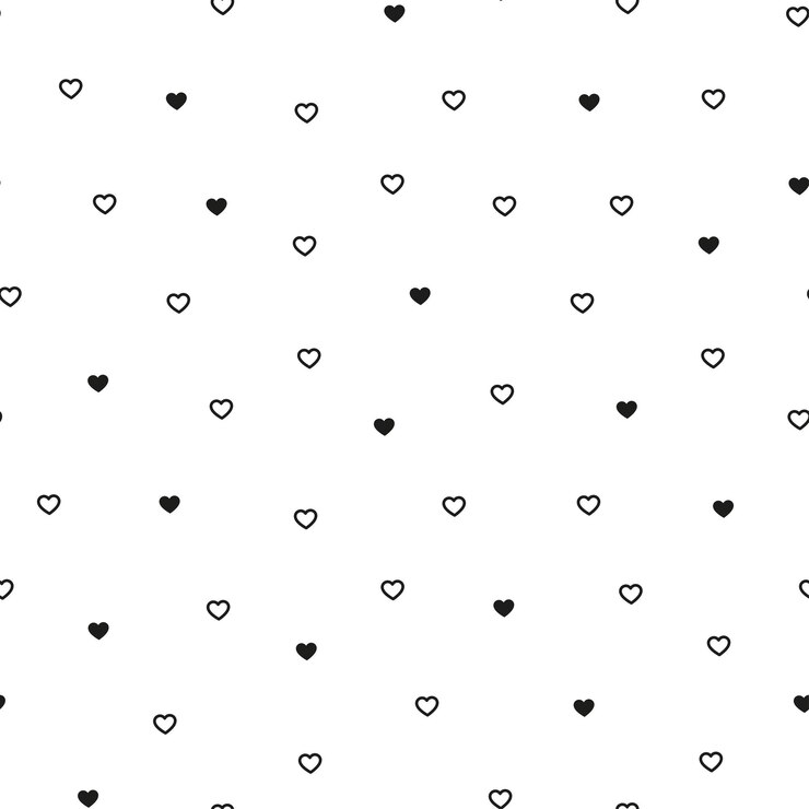Vector patrón sin fisuras con corazones negros