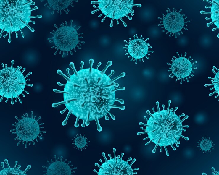 Vector patrón sin fisuras de coronavirus