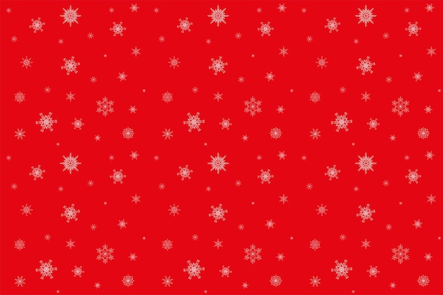Patrón sin fisuras con diferentes copos de nieve calados blancos en rojo. Fondo de Navidad o año nuevo.