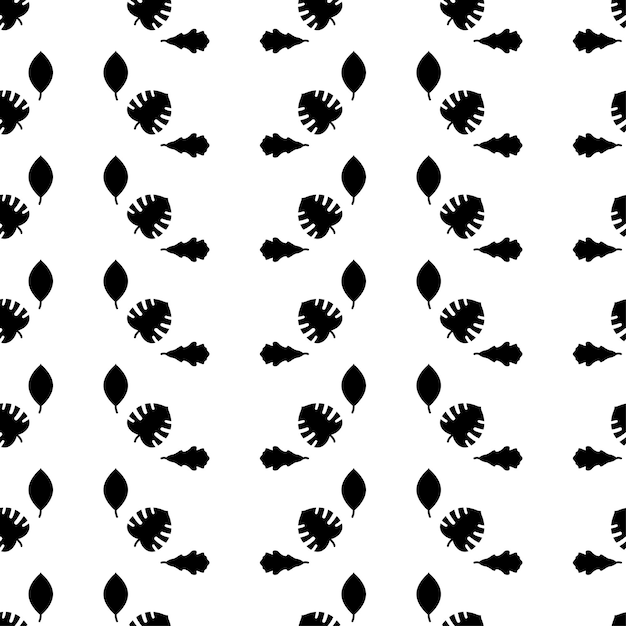 Vector patrón sin fisuras elementos abstractos diferentes plantas botánico vector diseño estilo fondo