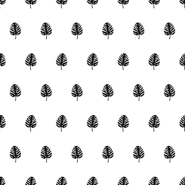 Patrón Sin Fisuras Con Elementos Abstractos Diferentes Plantas Fondo Estilo Diseño Vector Botánico